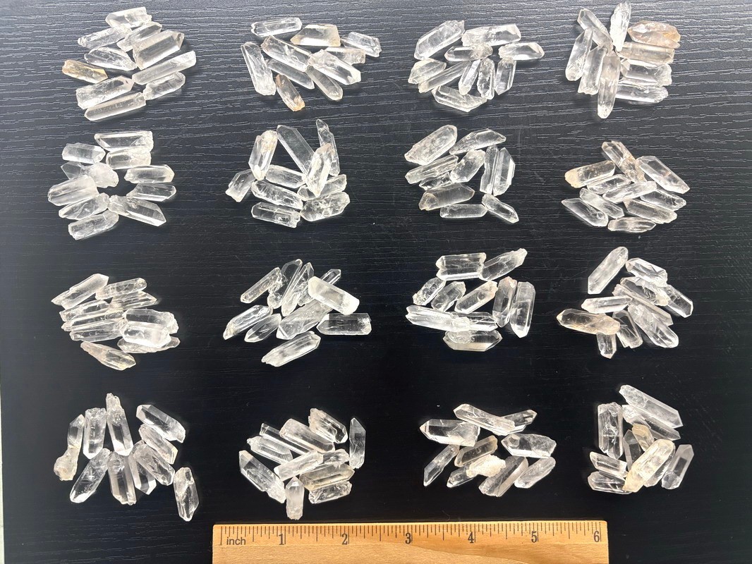 140-160PCS JEWELRY MINI POINTS 1/2 LB MICRO CLEAR QUARTZ CRYSTAL TINY TIPS ROUGH