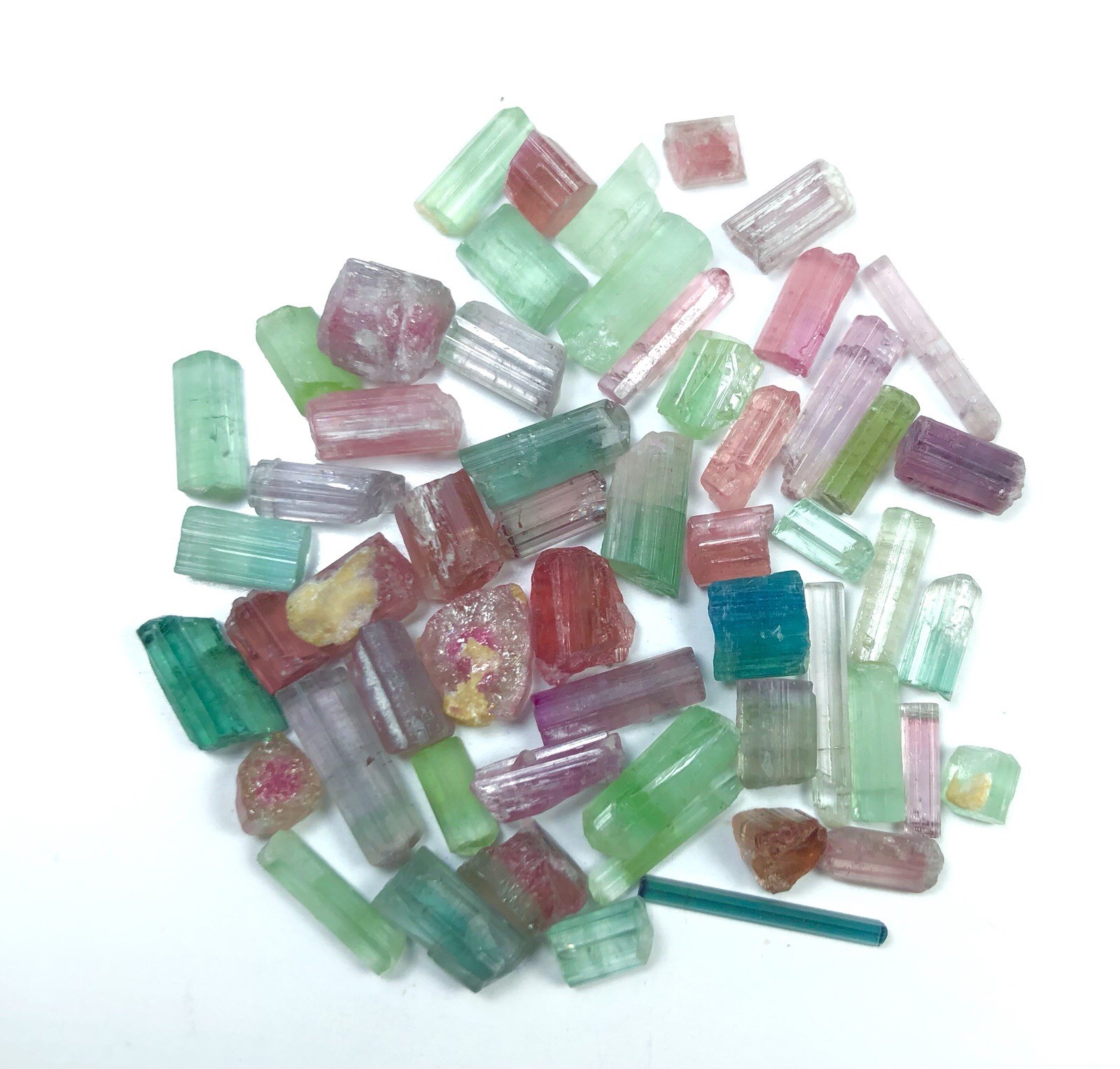 50 crt Natural multi color rough Tourmaline lot from Afghanistan |