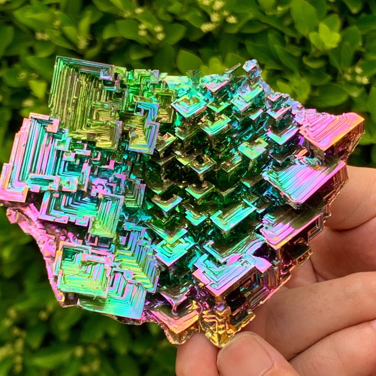 252G ram Bismuth rainbow crystal elementBi gemstone Mineral specimen healing