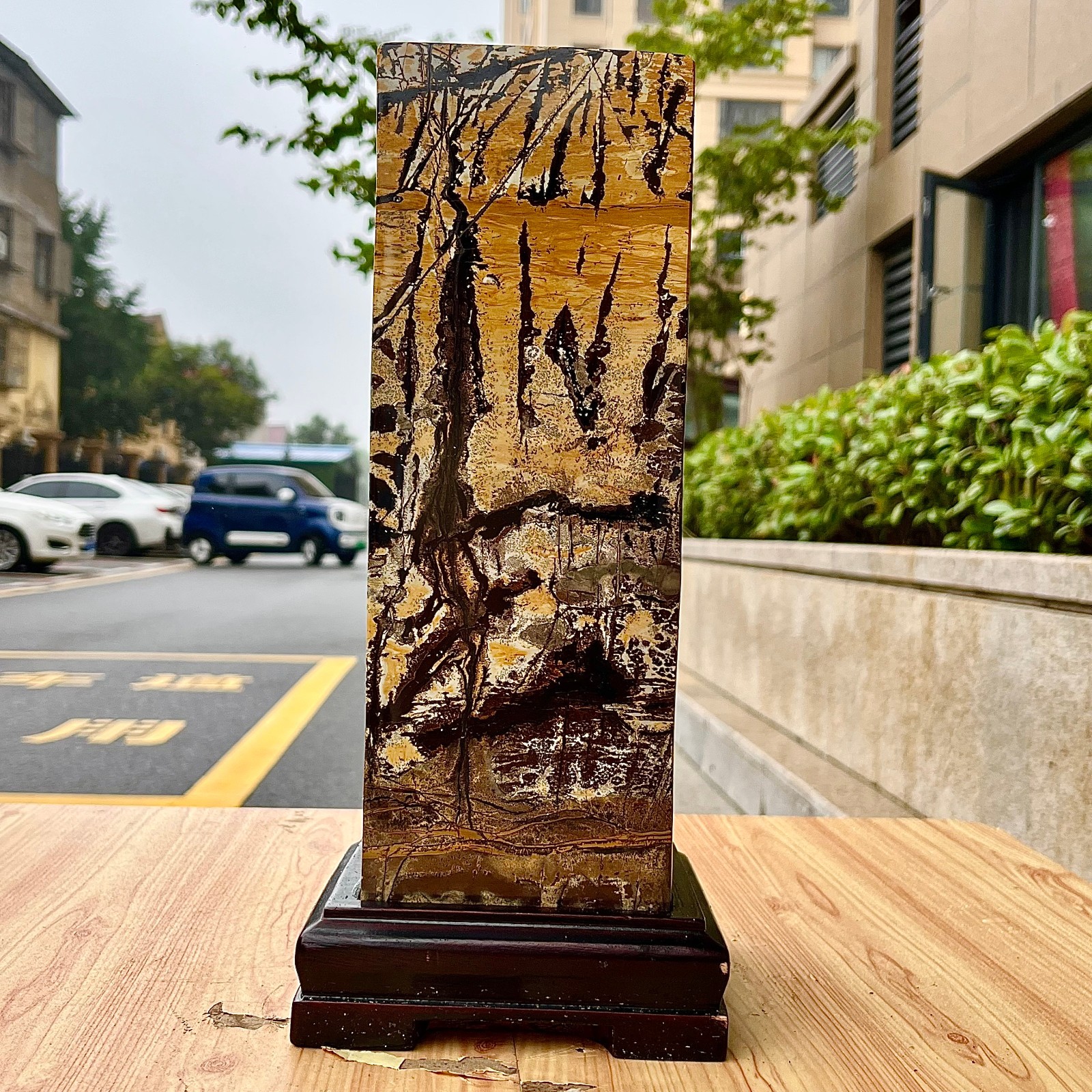 16.11LB High quality Chinese painting stone column quartz specimen