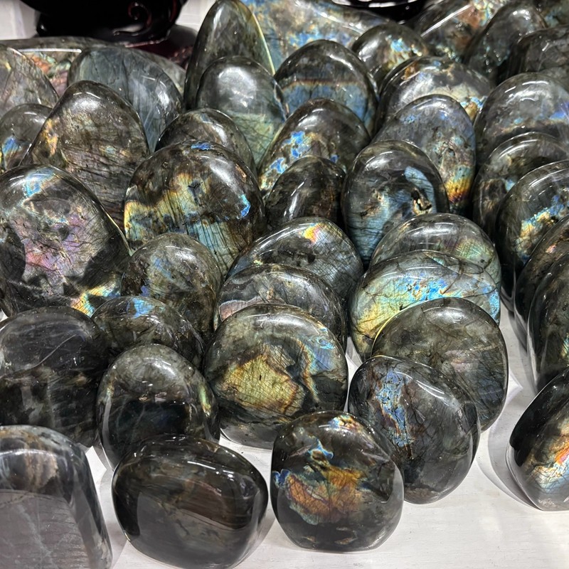 22LB Natural Labradorite Free shape Quartz Crystal Mineral Specimen Wholesale