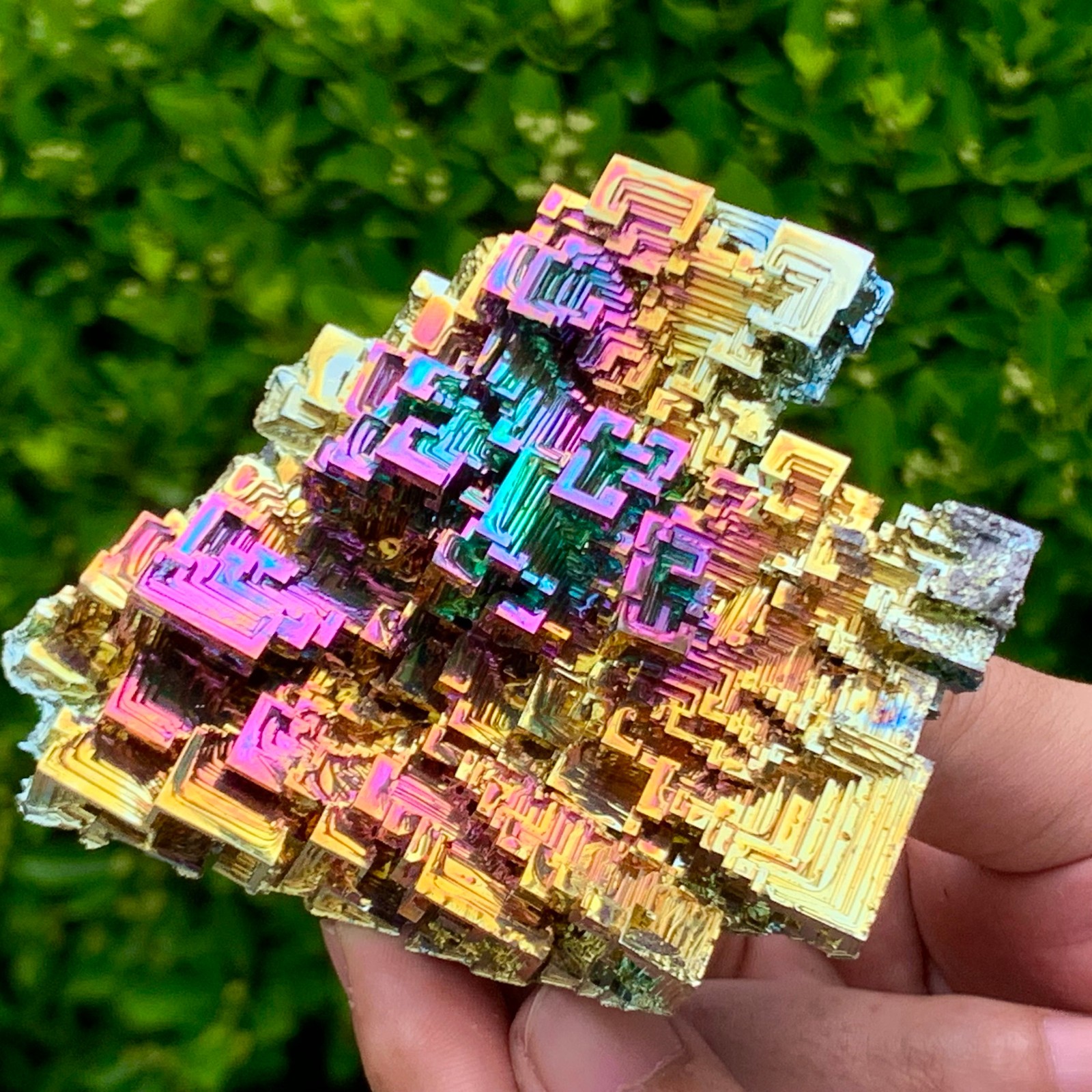 226G ram Bismuth rainbow crystal elementBi gemstone Mineral specimen healing