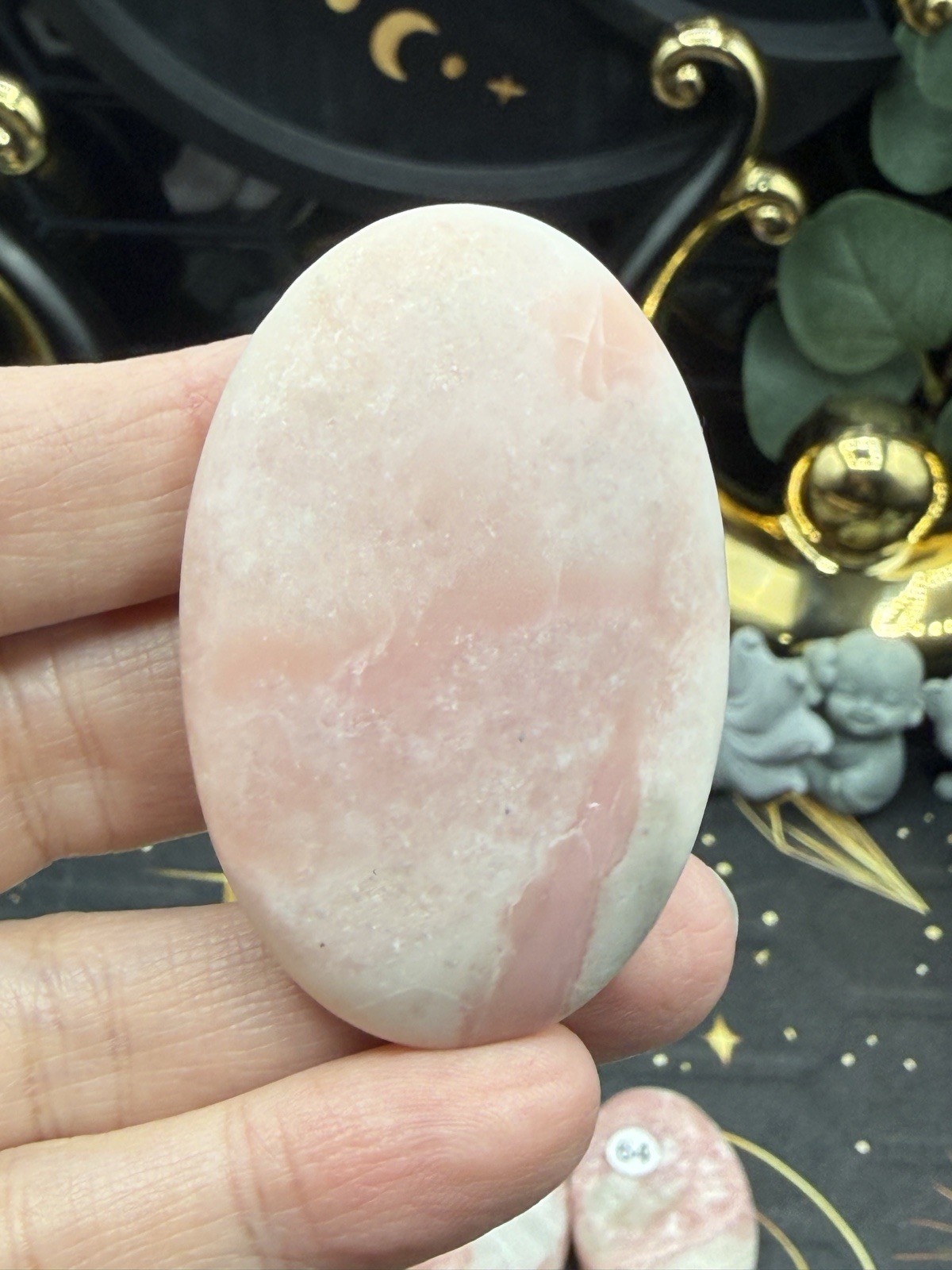 Natural Pink Opal Smooth raw finish Palmstones pocket stone Free shipping