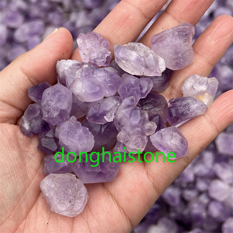 Natural Amethyst Rough Quartz Crystal Mineral Specimens Reiki Healing 8-12pcs