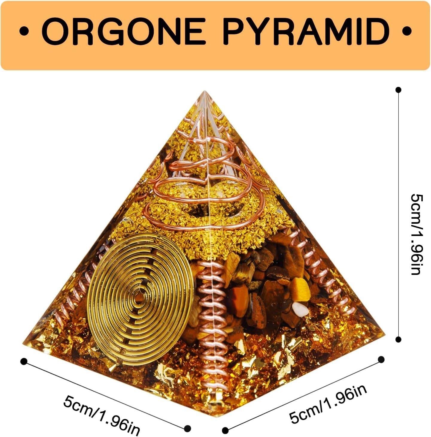 Orgone Pyramid Energy Generator Emf Protection Healing Meditation Orgonite USA