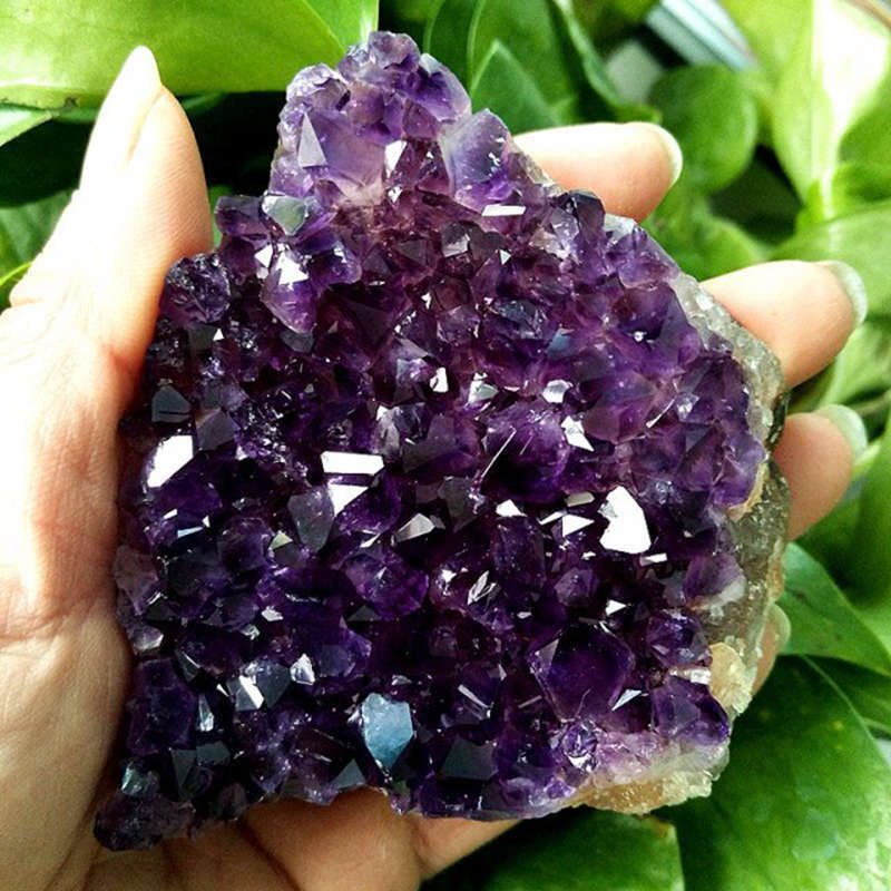 Large Natural Amethyst Crystal Cluster Quartz Druzy Geode Energy Stone Specimen