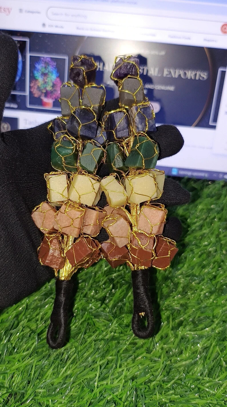 7 Chakra Wall Hanger, Car Hanging, Crystal Tumbled Door/Wall Decoration
