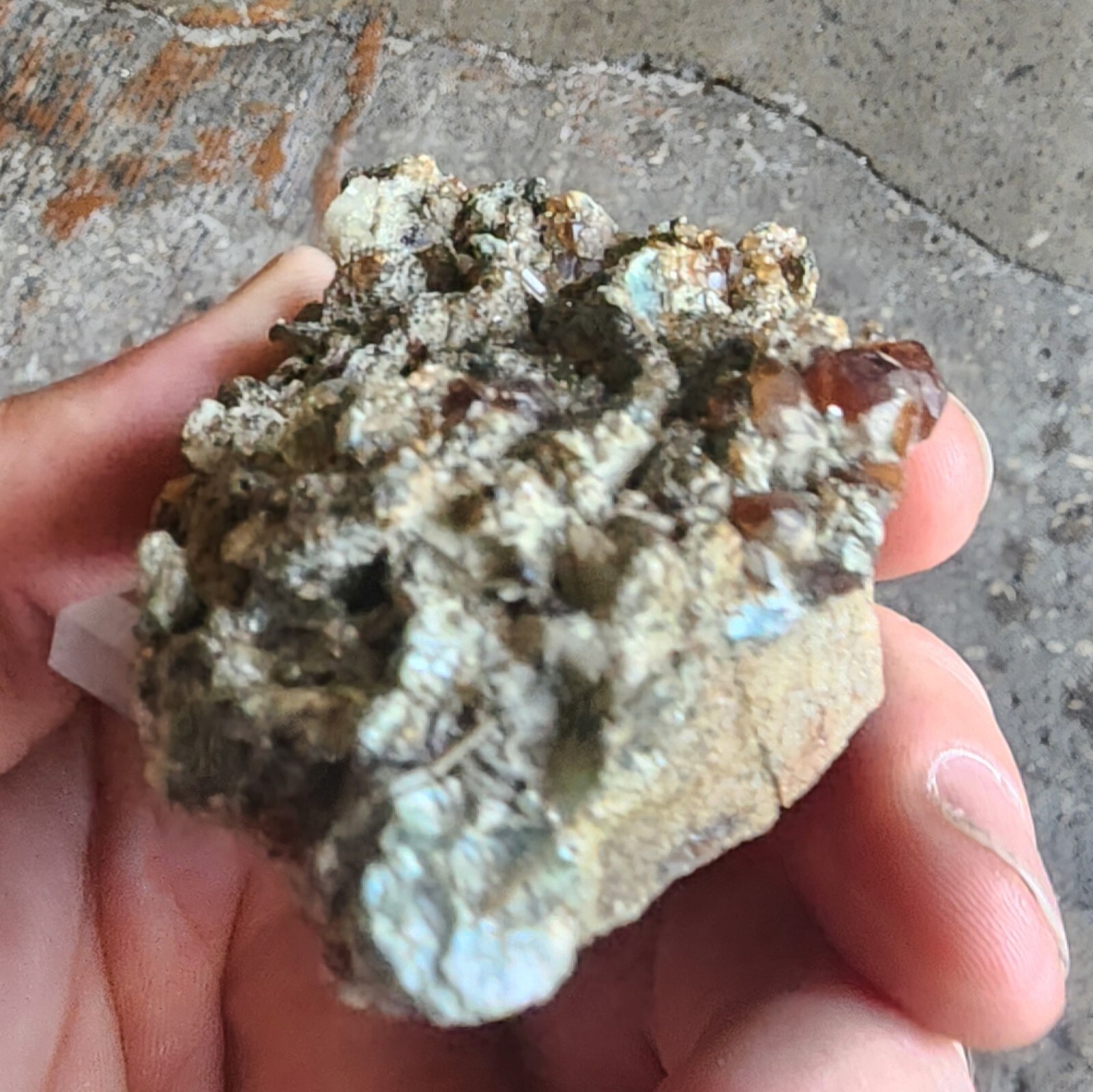 Fine Gemmy Grossular Garnet var Hessonite On Matrix from Italy Ex Kay Robertson