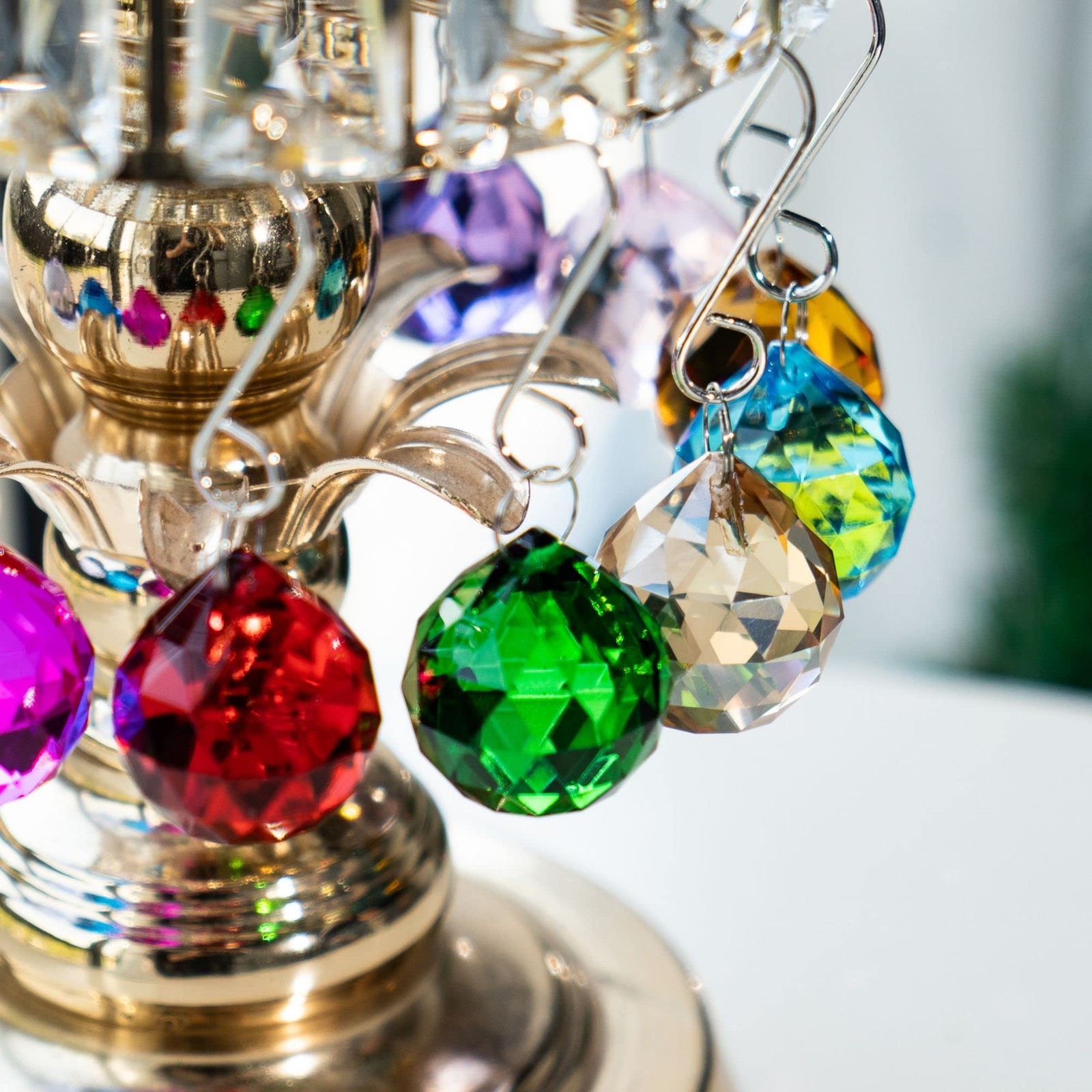 15pcs Crystal Ball Prism 30mm Handmade Feng Shui Faceted Decor Rainbow Maker(…