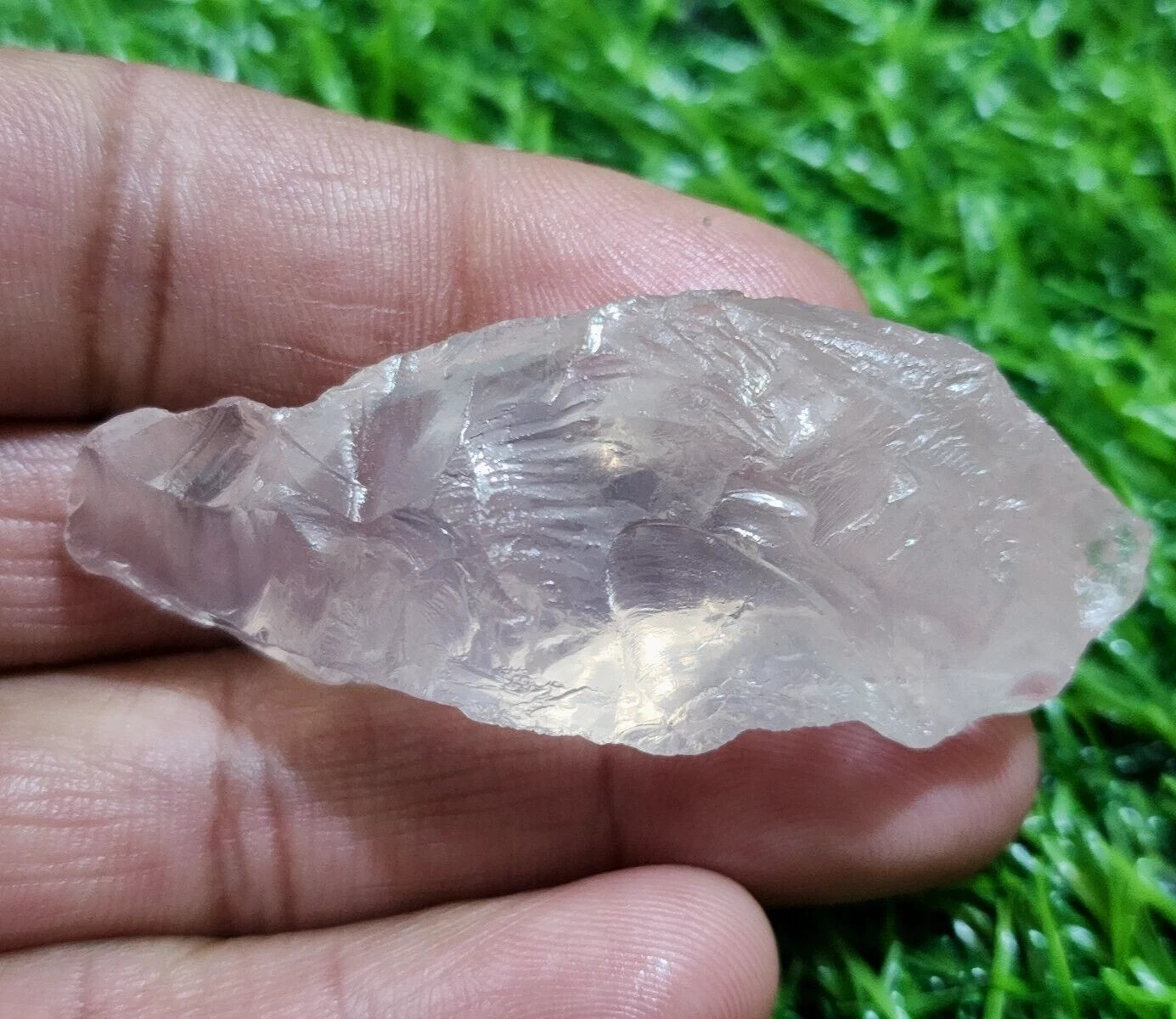 Fabulous Pink Rose Quartz Rough Stone 128.65 Crt Size 62x23x18 MM Rough Jewelry