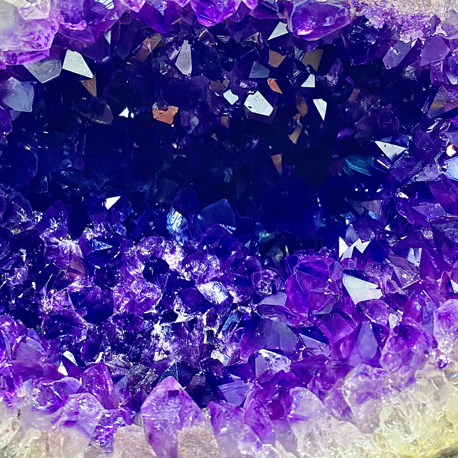 6.09LB Uruguay Natural Amethyst Money Bag Cave Decoration+Bracket