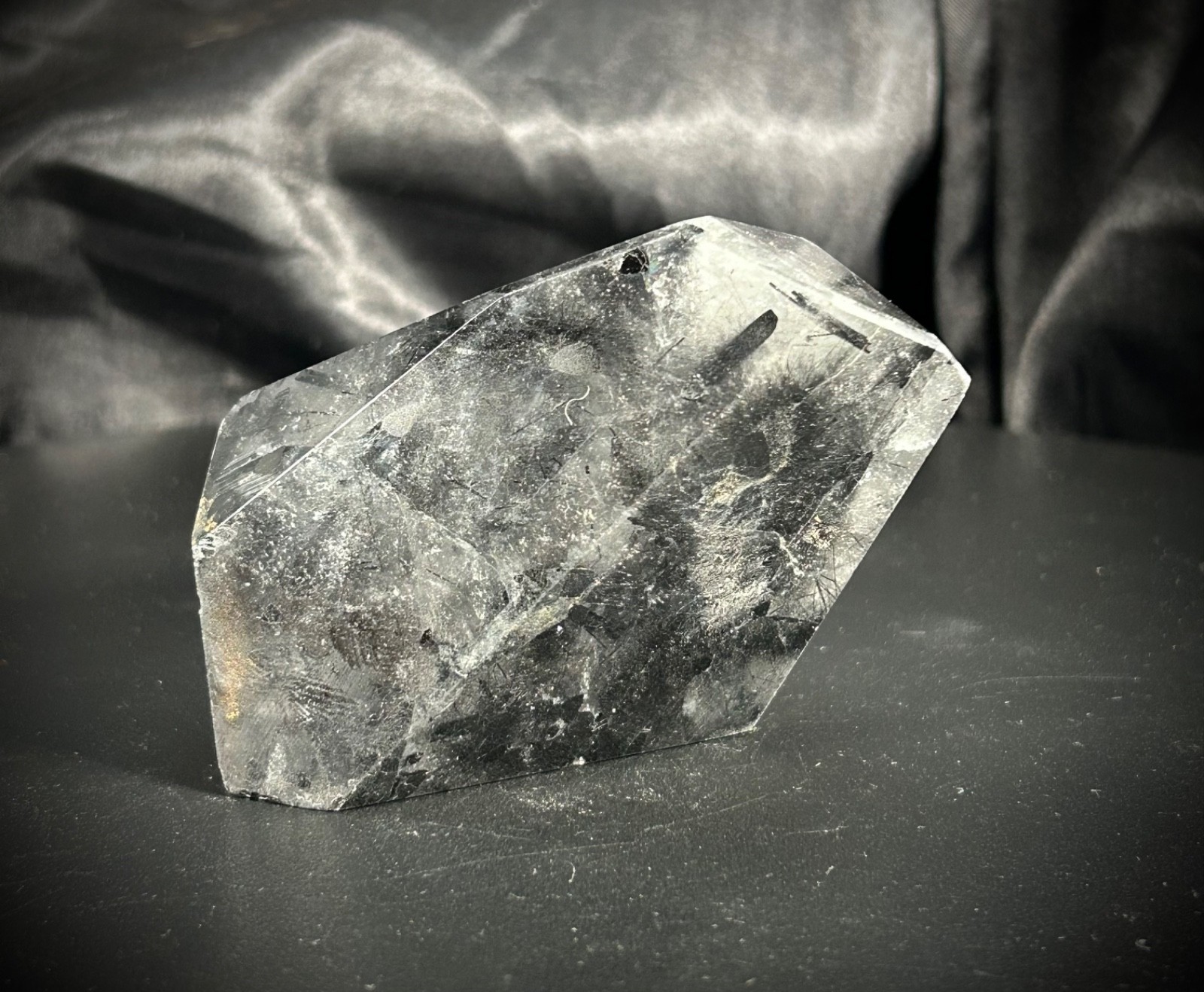 8.5oz Tourmalinated Quartz Faceted Freeform