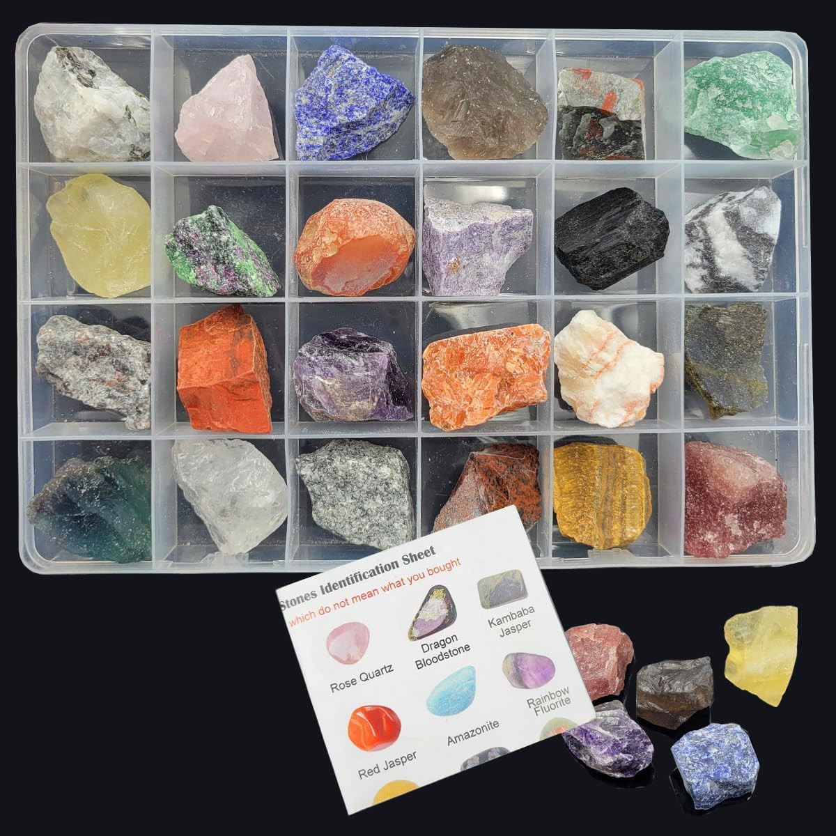 Rock & Mineral Collection Kit for Adults and Kids Natural Rocks for Tumbling Pol
