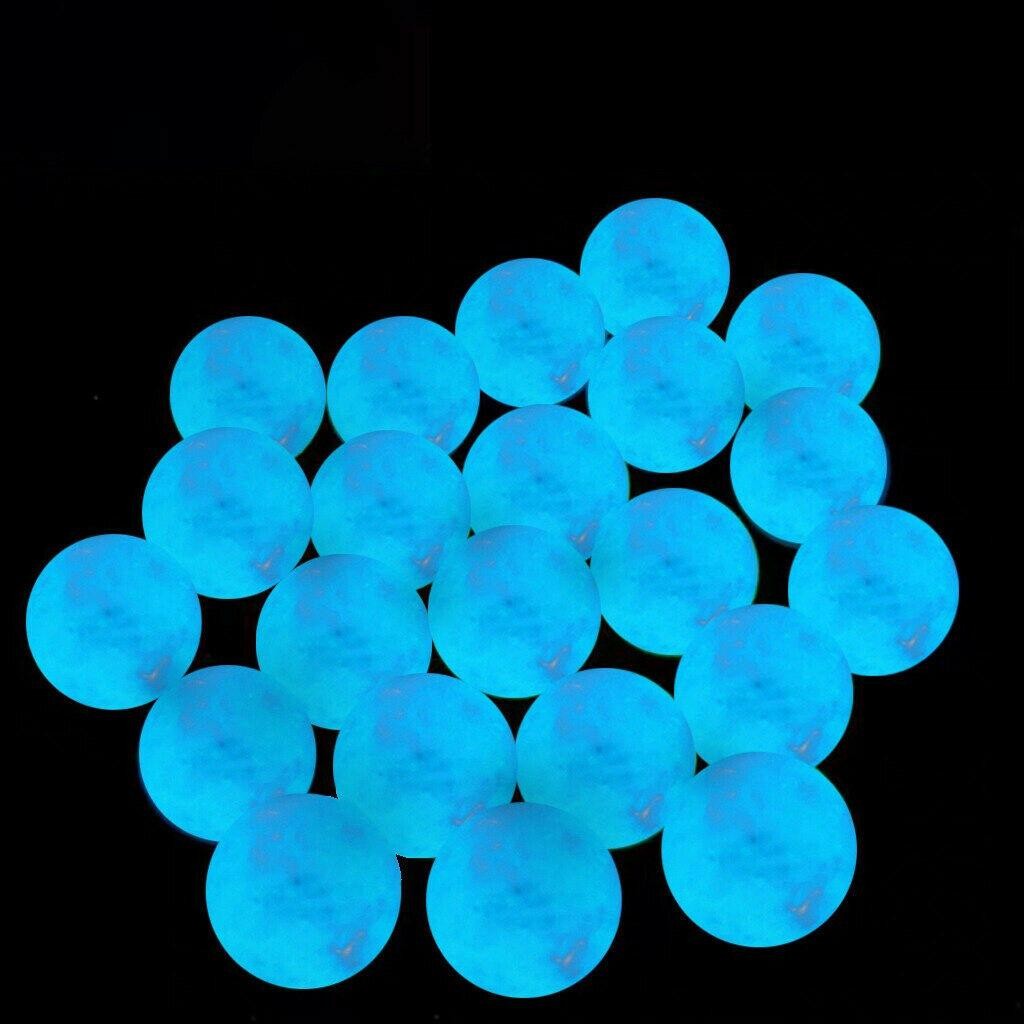 35MM Blue Luminous Quartz Crystal Sphere Ball Glow In The Dark Stone With Base