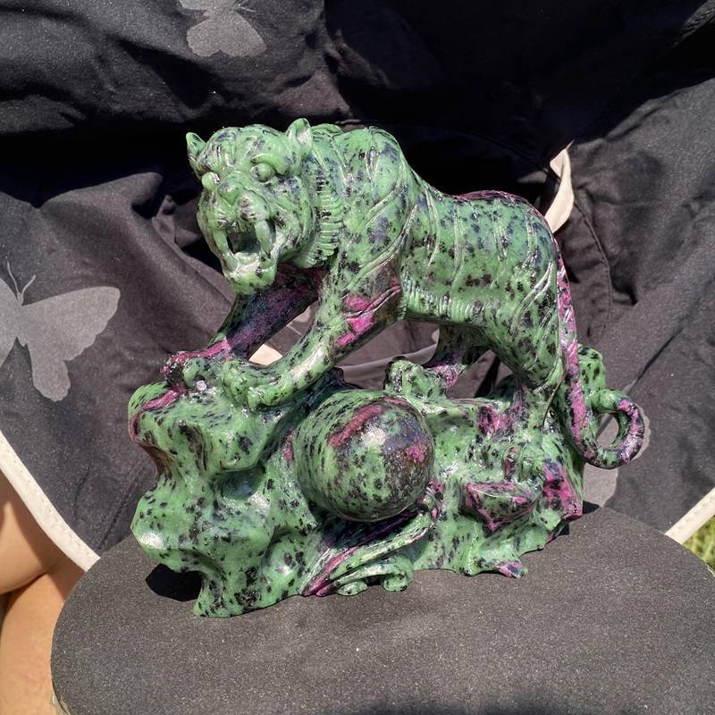 3.47LB Natural Zoisite Quartz Skull Carved Crystal Skull Healing Halloween Gift
