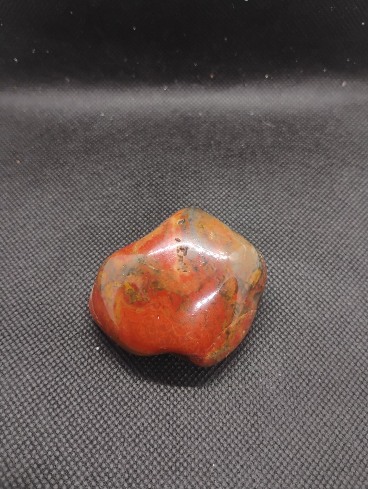 Large 5.83 oz Polished Botswana Eye Agate Palm Stone – Banded Chalcedony with…