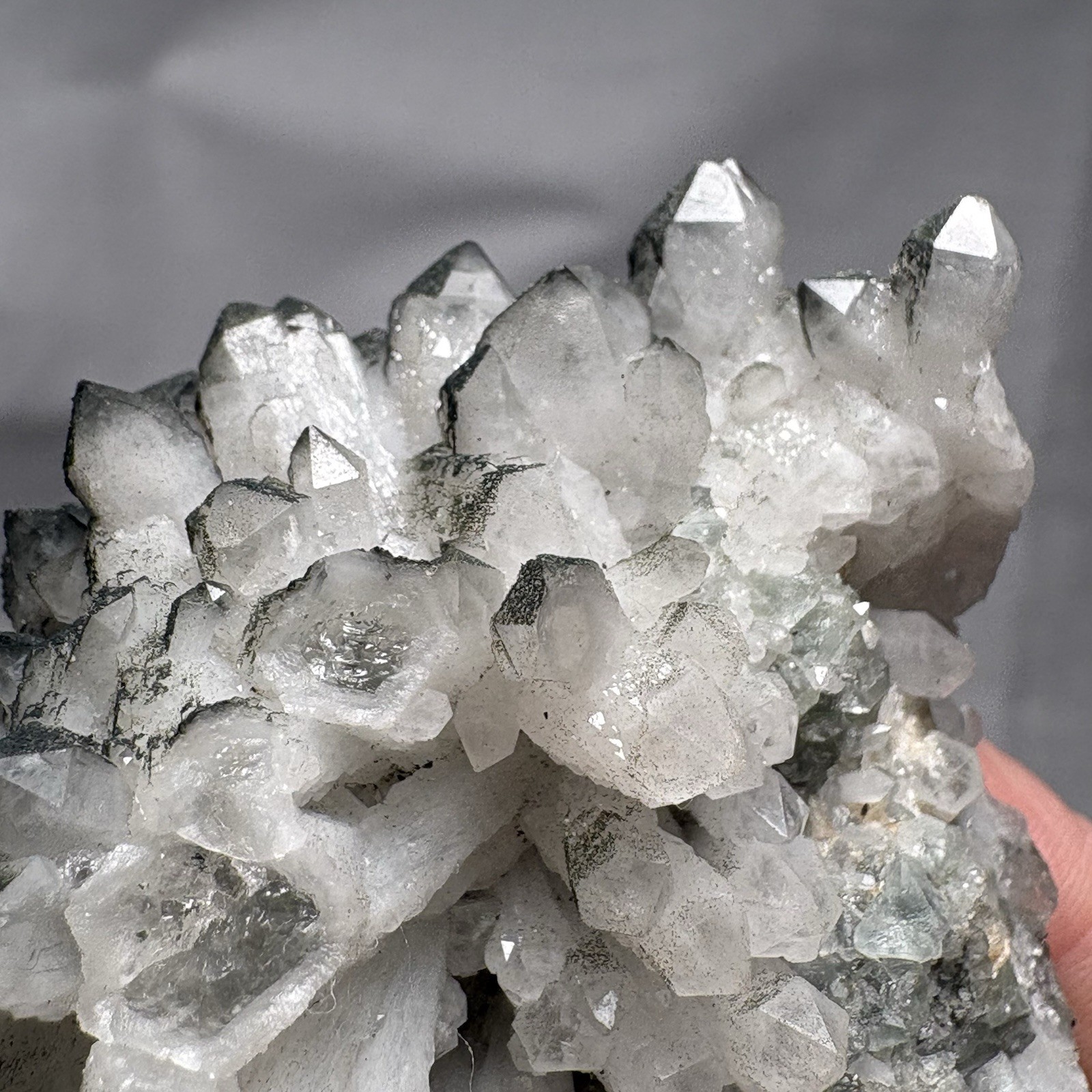 Natural Chlorite Quartz w/ Fluorite Cluster Specimen Inner Mongolia Specimen