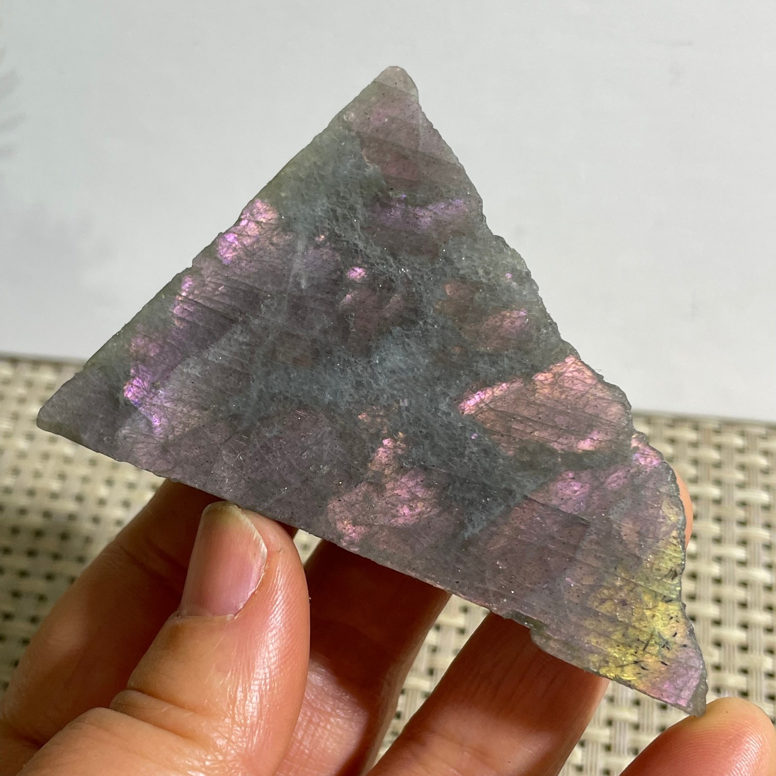 Rare Flashy Labradorite Slab Crystal Rough Gemstone Raw Labradorite Rough 69g