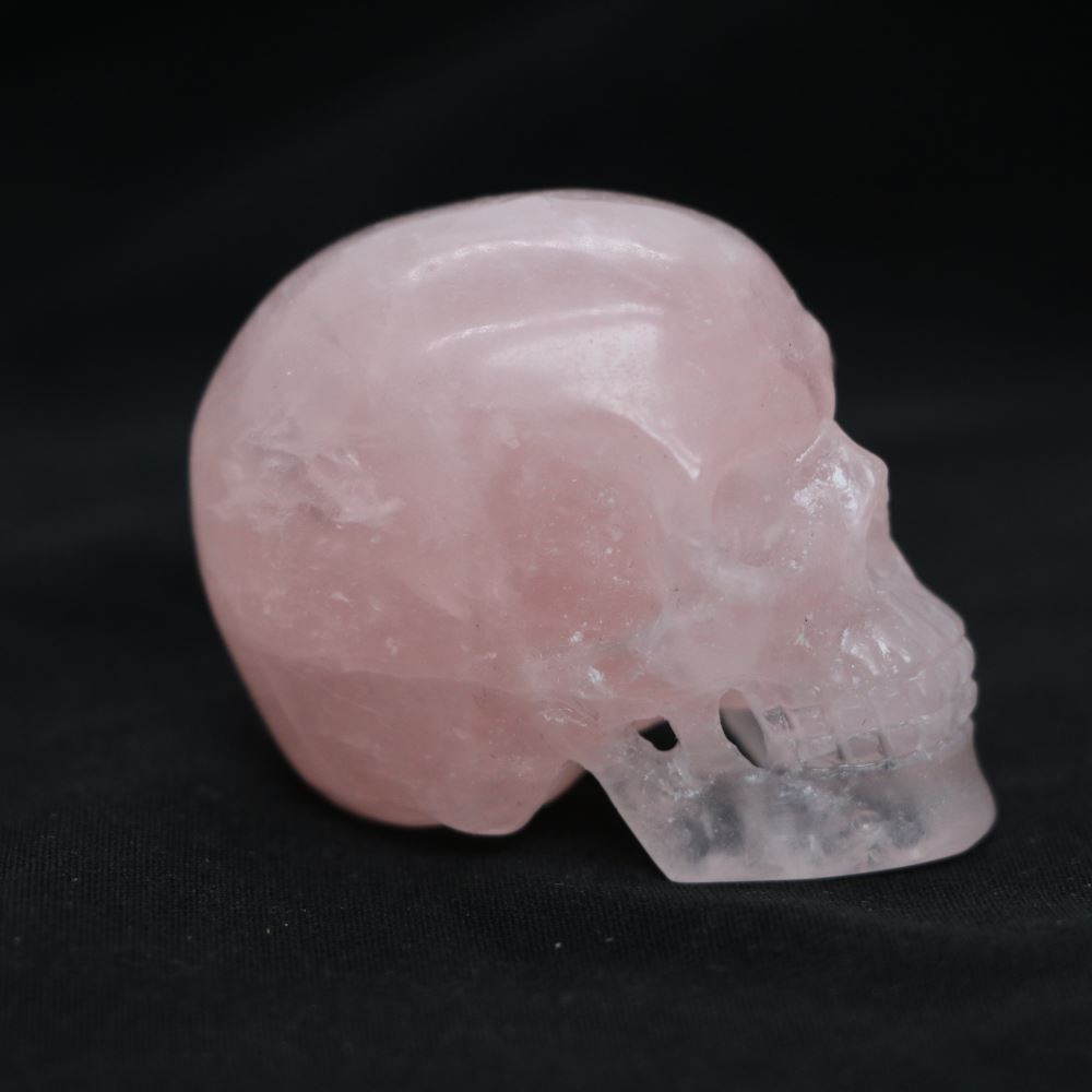 2″ ROSE QUARTZ CRYSTAL Carved Crystal Skull Realistic Healing Randomly Send 1pc