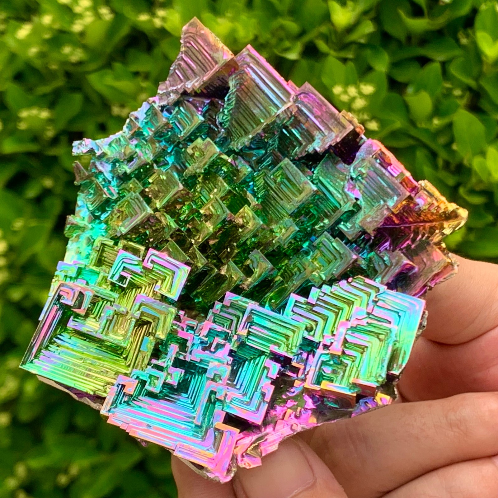 252G ram Bismuth rainbow crystal elementBi gemstone Mineral specimen healing