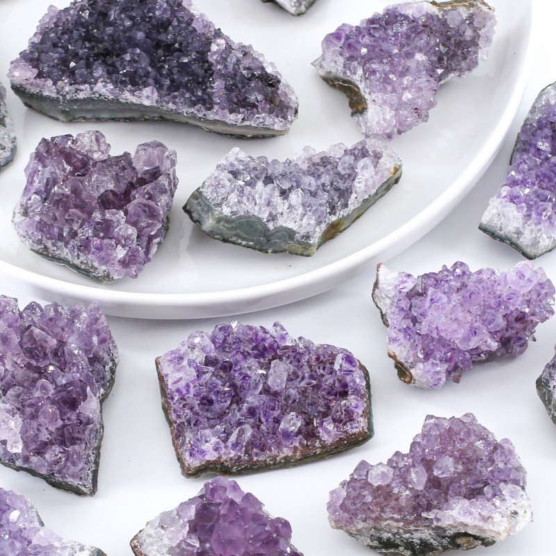 Natural Amethyst Geode Cluster Purple Crystal Healing Reiki Mineral Specimen