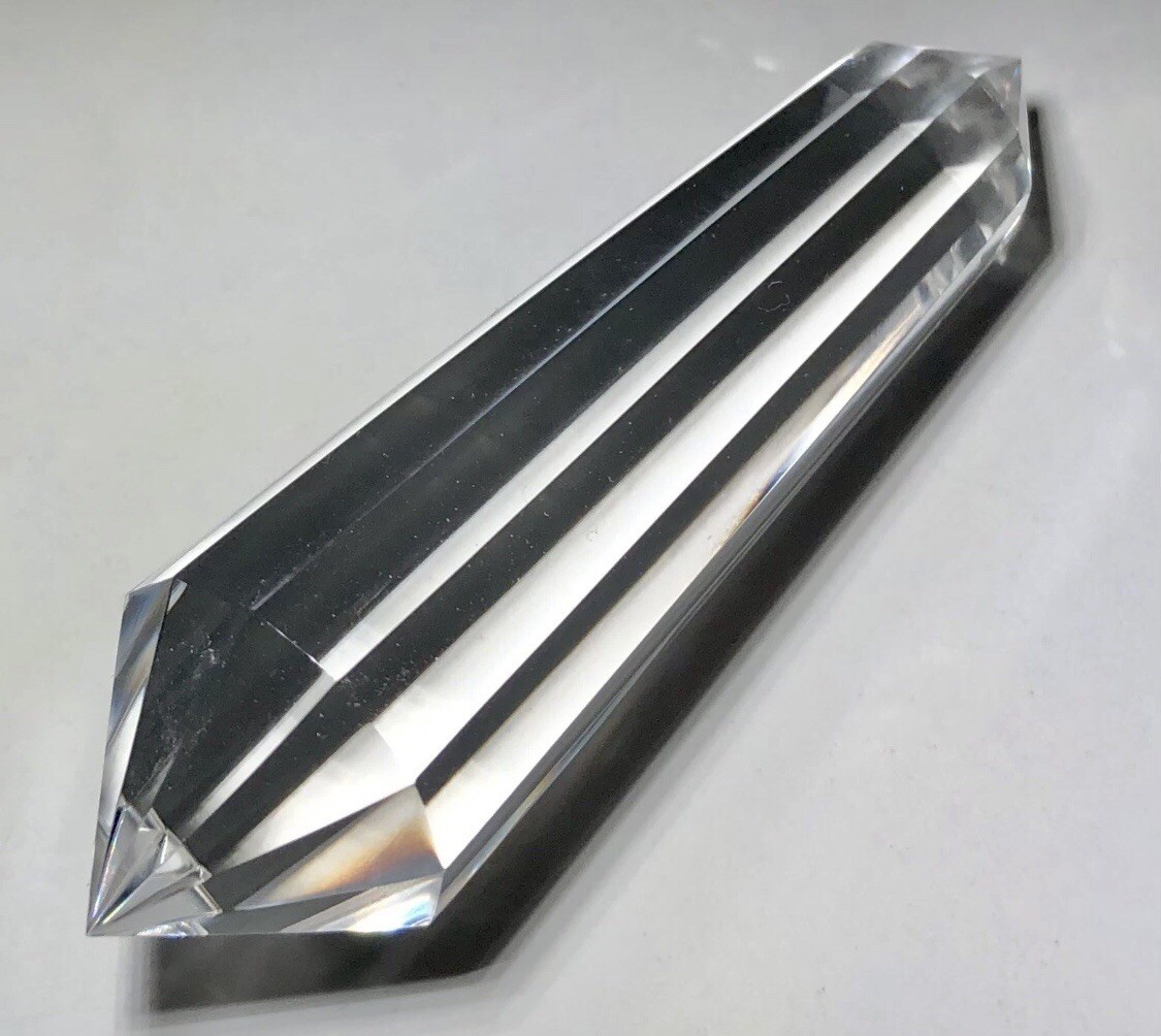 12 Sided Diamond Cut Clear Vogel Quartz Crystal Specimen Arkansas United States
