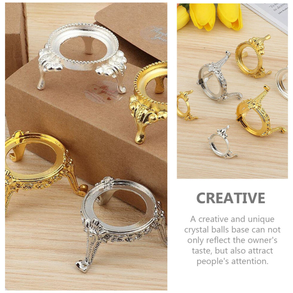 Alloy Crystal Ball Base Pedestals Ball Display Base Sphere Holder Decoration