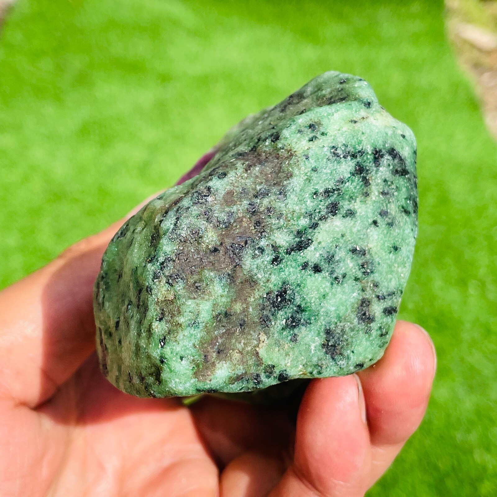 1.11lb Natural Ruby Zoisite Quartz Crystal Gemstone Rough Mineral Specimen