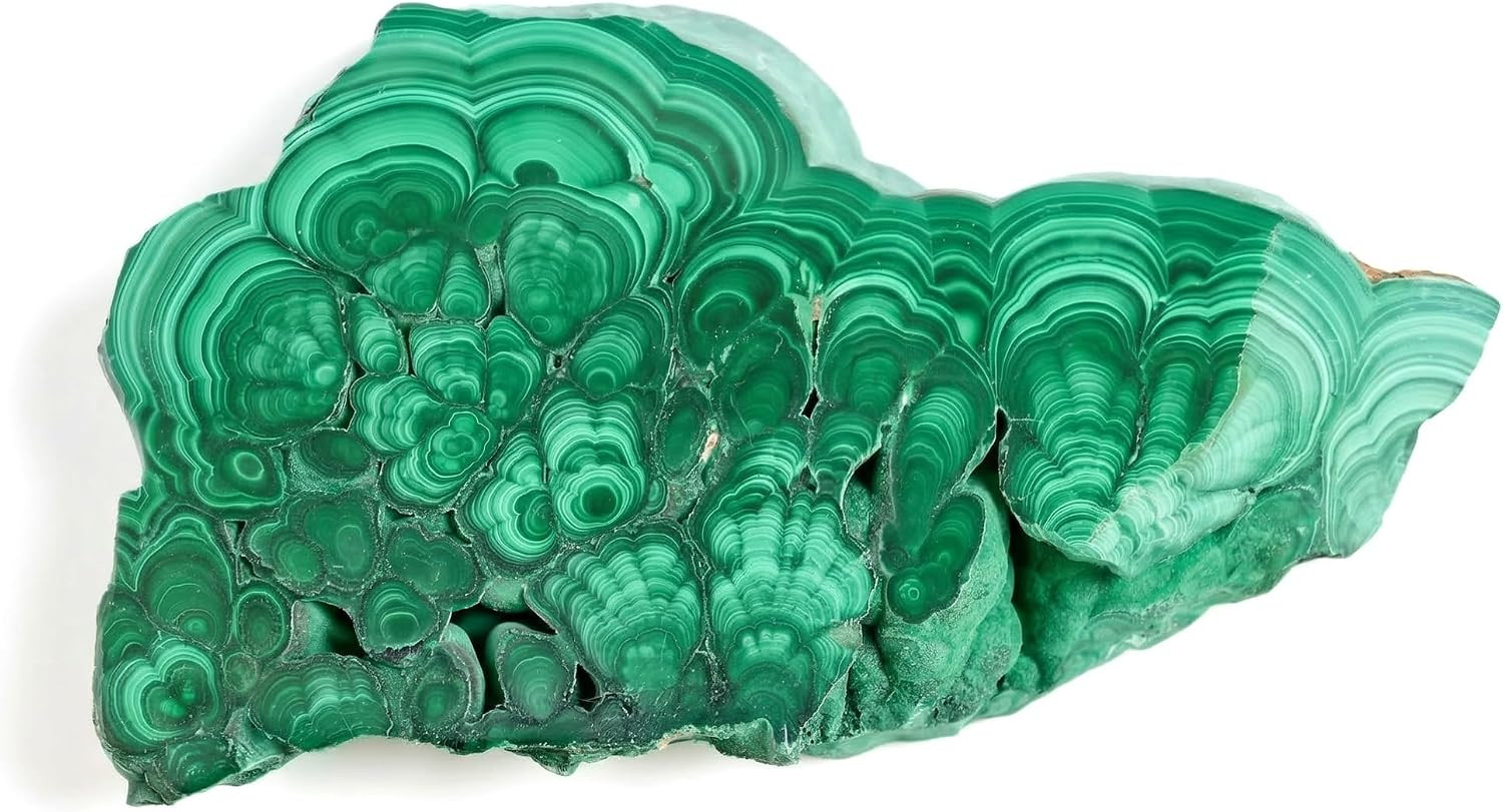 Natural Malachite Slice 50-100g (0.11-0.22lb), Polished Malachite Slab Healing C