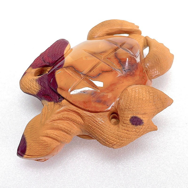 7.0” Natural Mookaite Turtle Hand Carved Crystal Sculpture , Home Decorator