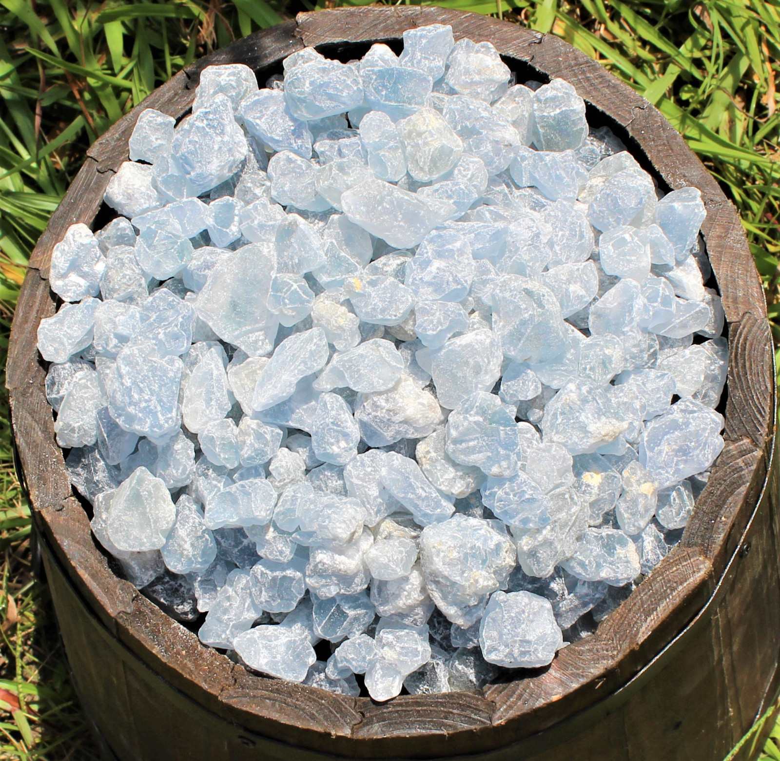Celestite Rough Chips Natural: 4 oz Bulk Lot (Raw Celestite Crystals) 1/4 lb