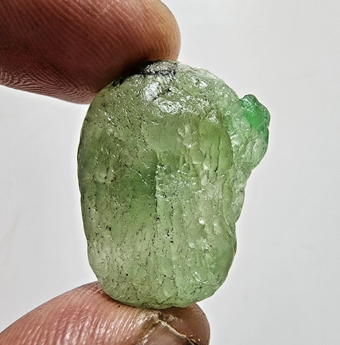 54.20 Ct Wonderful Tsavorite Garnet Rough Green Untreated Crystal Jewelry Making