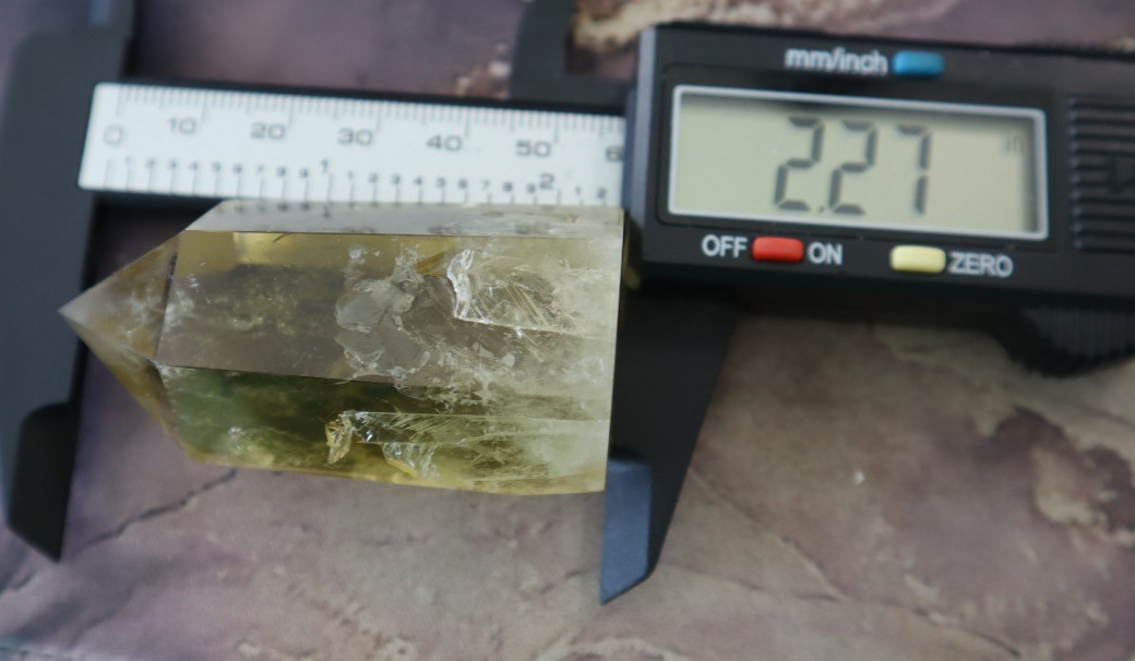 CITRINE POINT 2.27 INCHES TALL/ 73.2 GRAMS
