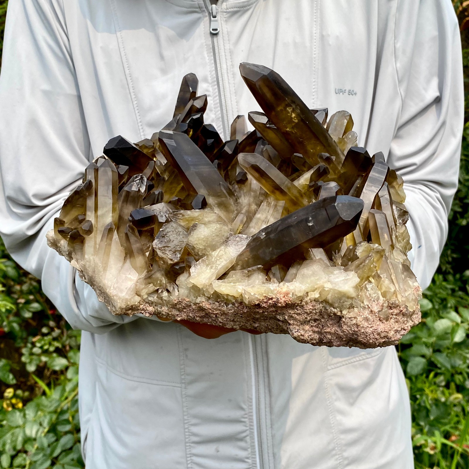 10.5LB New Black Phantom Quartz Crystal Cluster Mineral Specimen Spiritual The