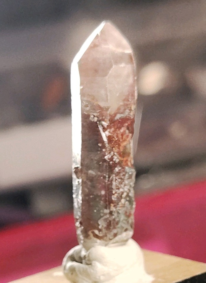35mm Tabular Double Terminated Quartz Crystal DT Phantom Hematite Meigu China