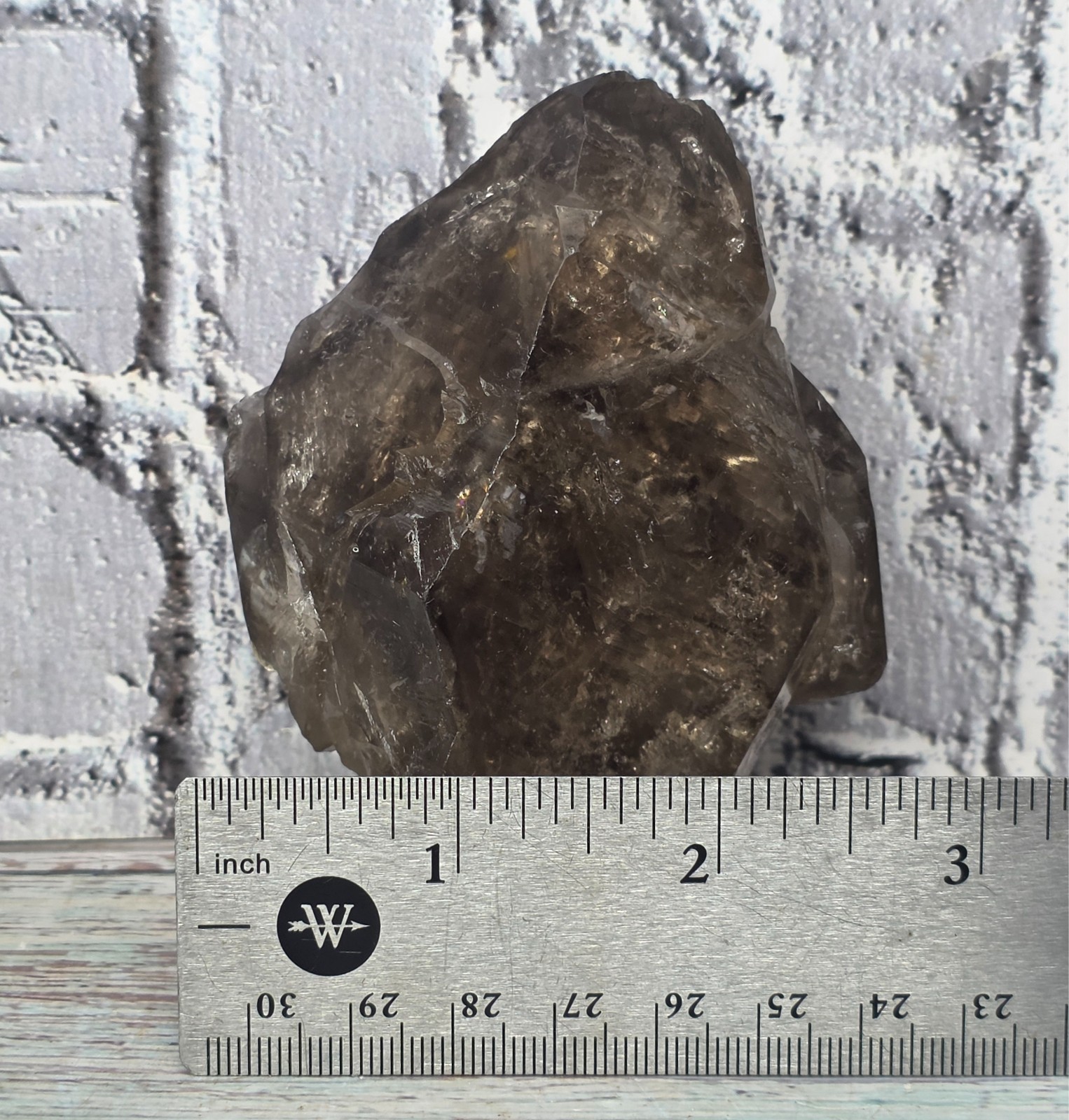 Natural Brazilian Smoky Enhydro Quartz Crystal Moving Bubble 207.63g Rare