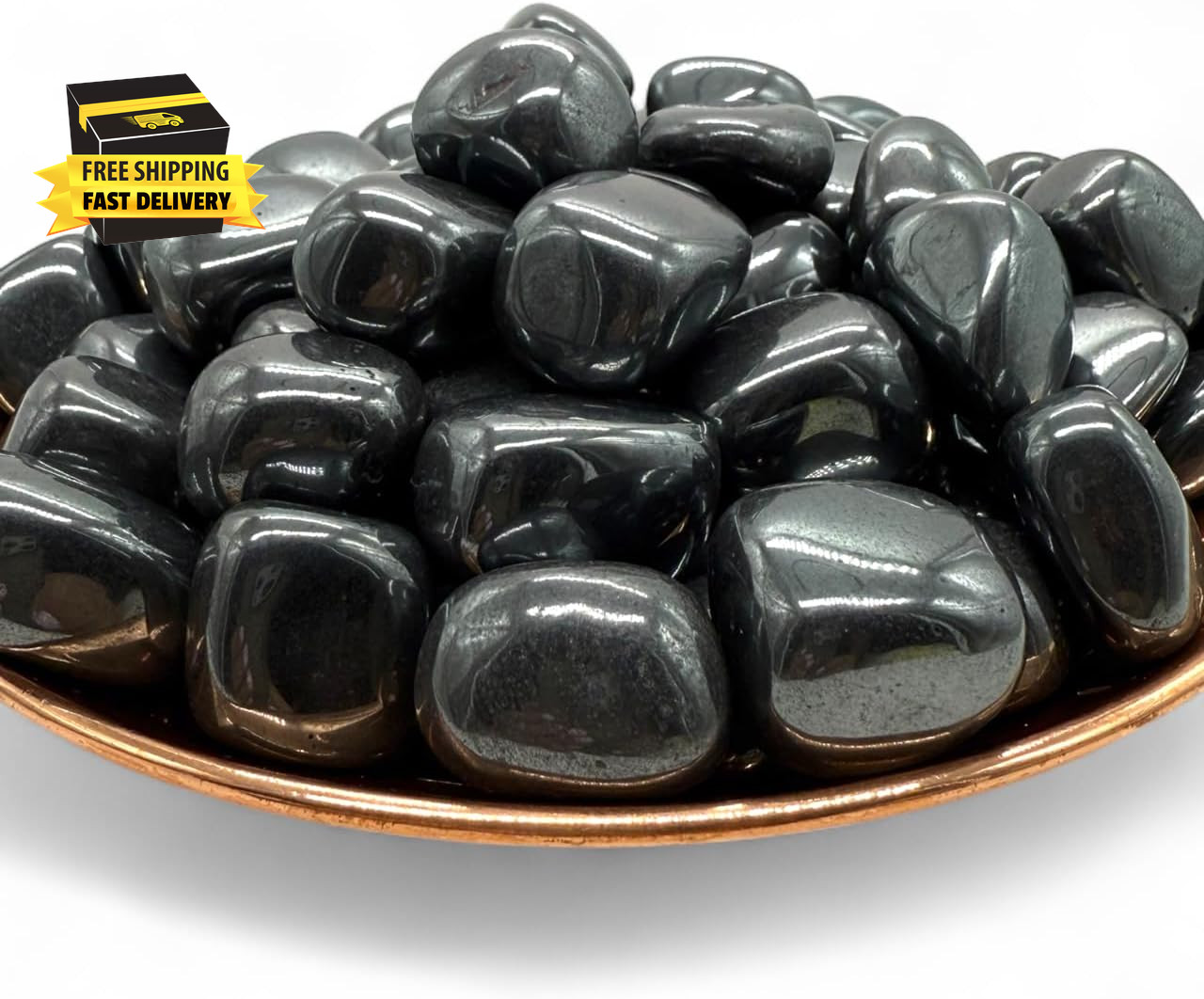 Hematite Tumbled Stones (1, Oval) ⭐️⭐️⭐️⭐️⭐️