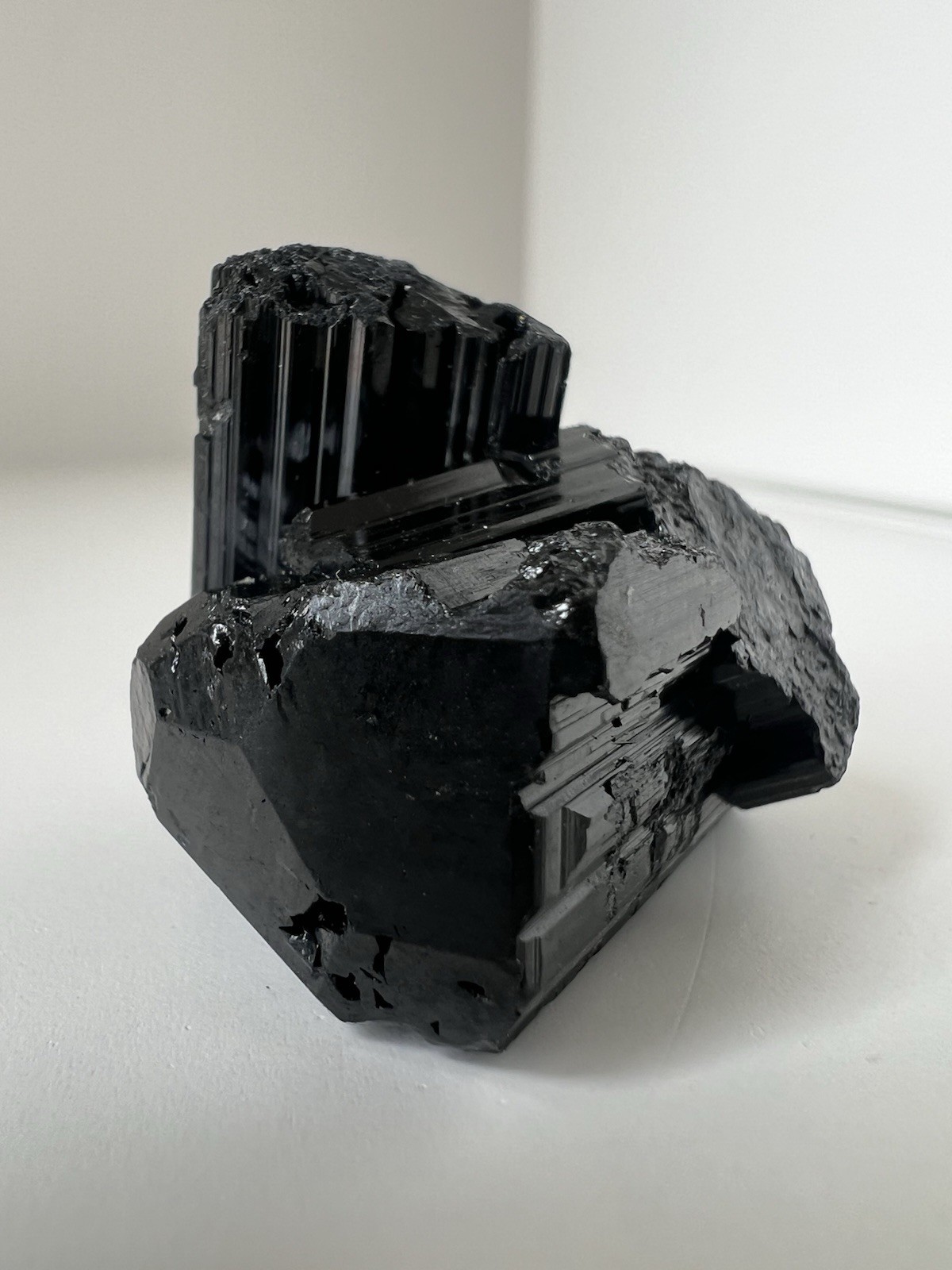 33g – Raw Black Tourmaline | Cross Cluster | Mozambique