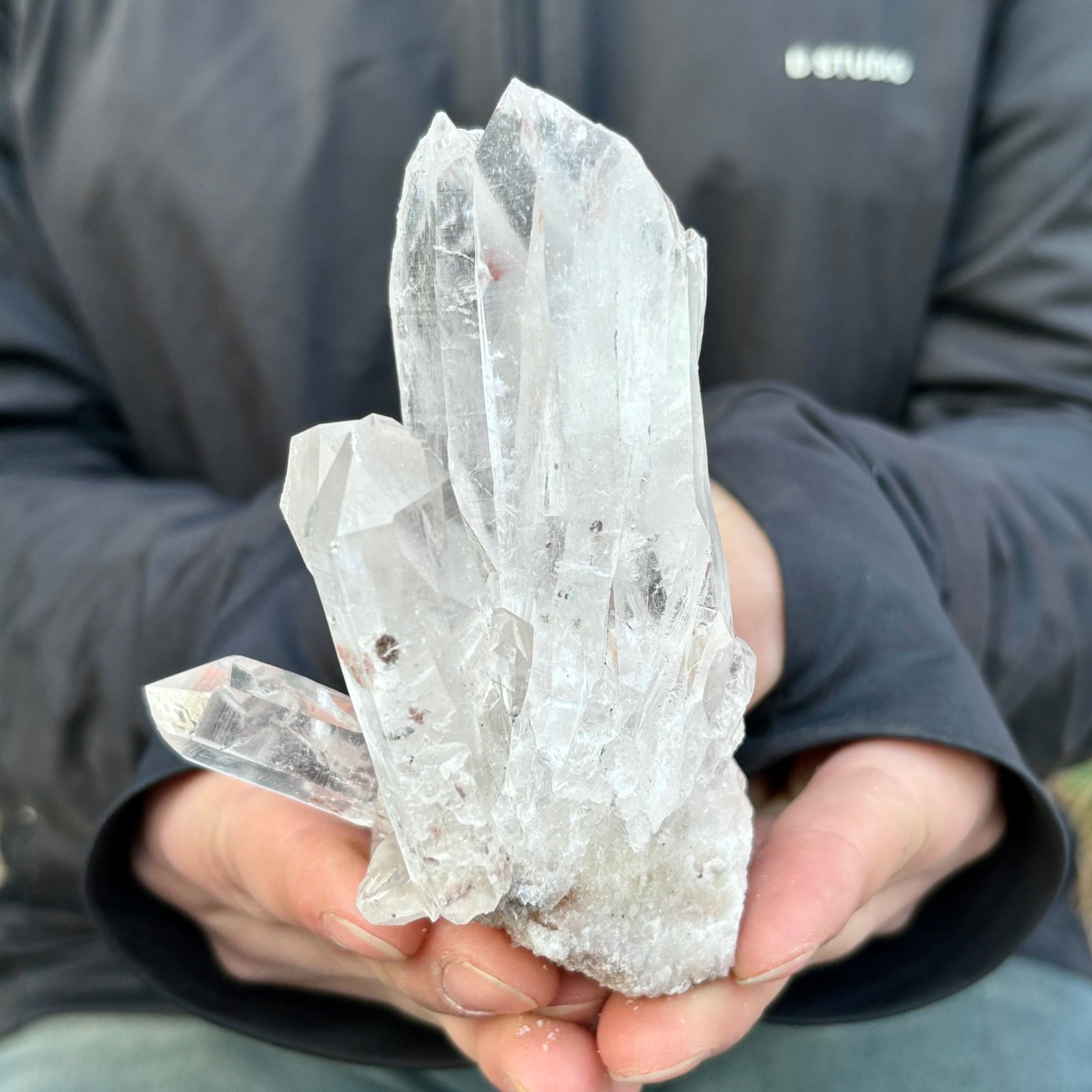 290G Natural white Crystal Himalayan quartz chunk mineralsls Specimen