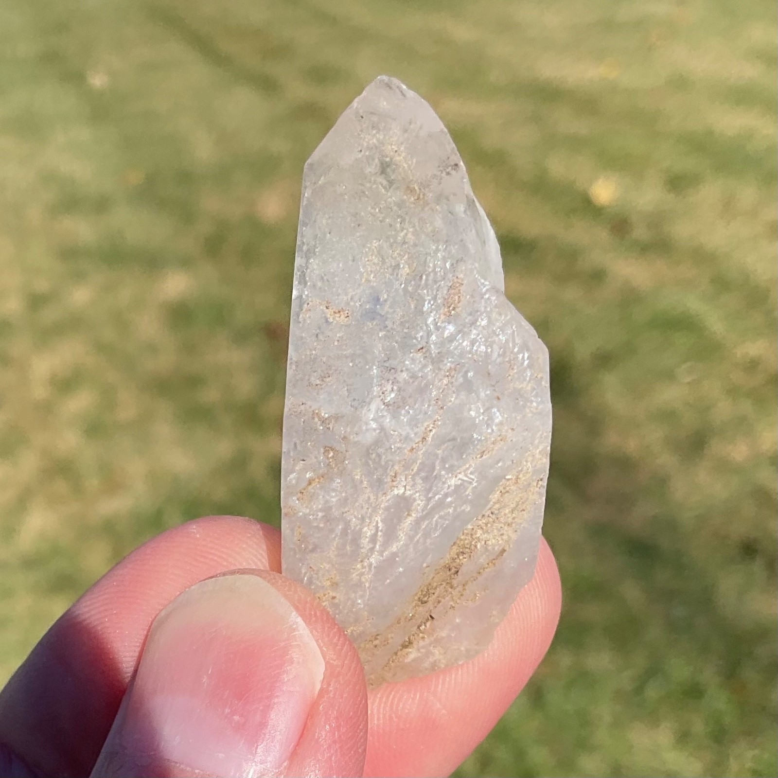 Etched Quartz Crystal Phantom Specimen 16g Natural Lightning Strike Look