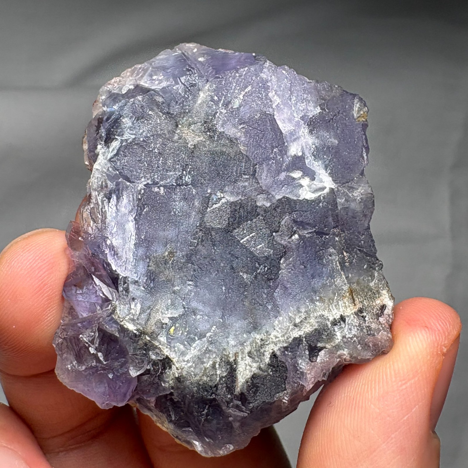 Rare Blue Phantom Fluorite Cluster Stepped Natural Crystal Raw Mineral Specimen