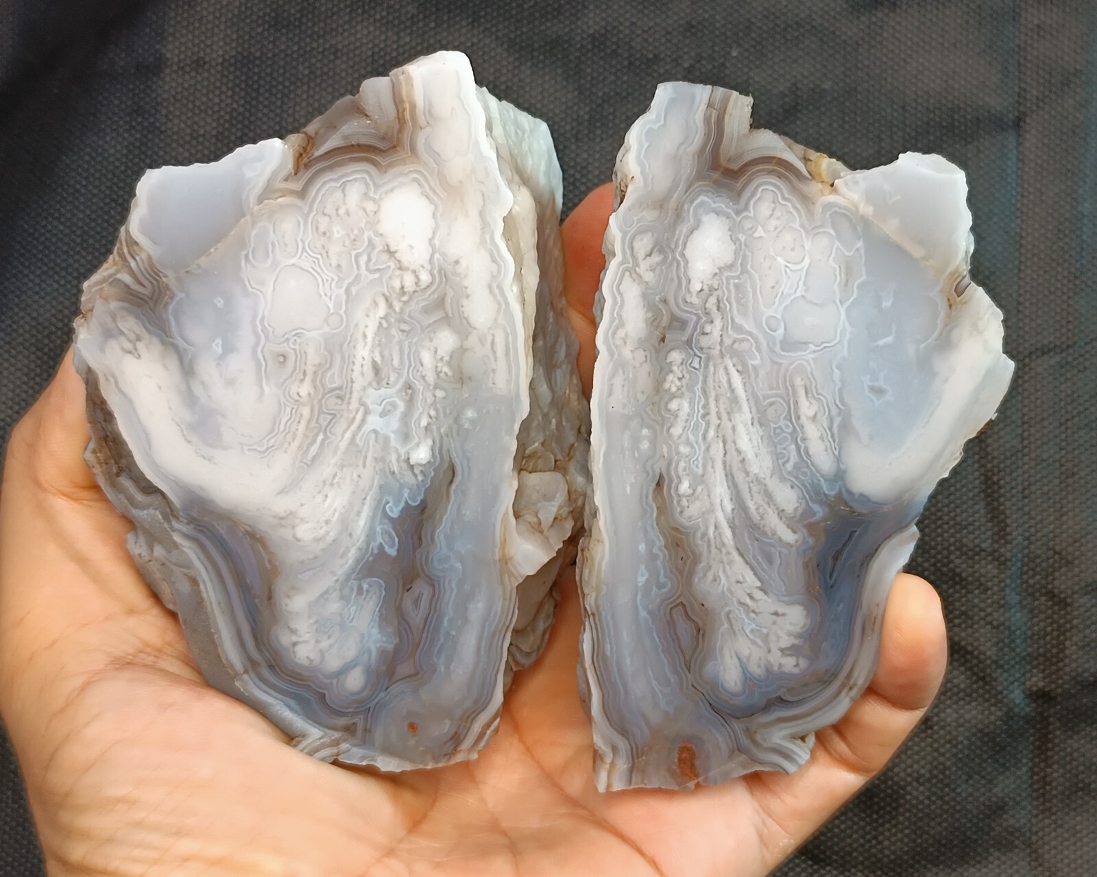 835g/1.84 lb Turkish lace agate stone rough, gemstone, customs duty included