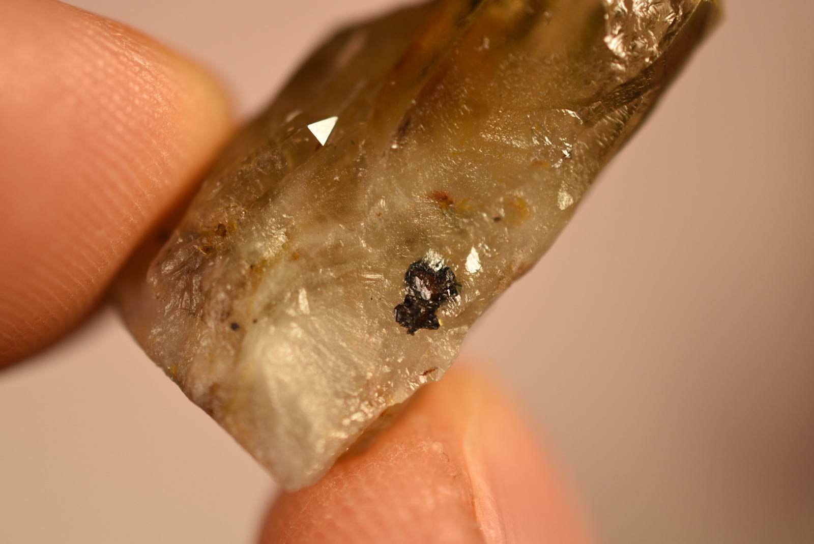 *AUSTRALIAN* CITRINE Crystal 2.9cm 4.7g Cluster Cassiterite Inclusion NSW