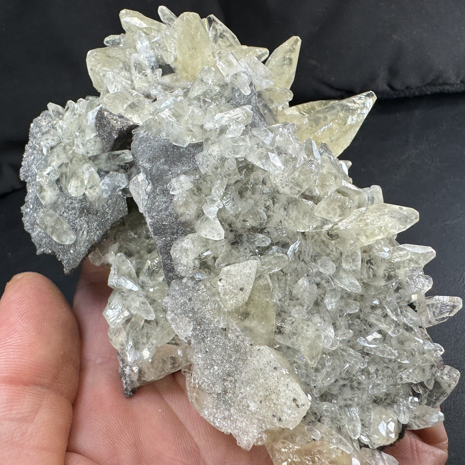 Calcite Crystals with Chalcopyrite Dolomite on Matrix / Missouri