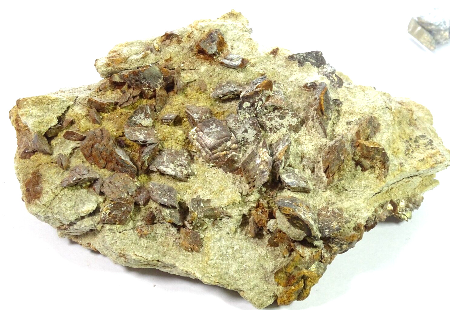 LARGE NATURAL CLUSTER of AXINITE CRYSTALS ON MATRIX – 1.039 kgs 16.5 x 10.5 cms