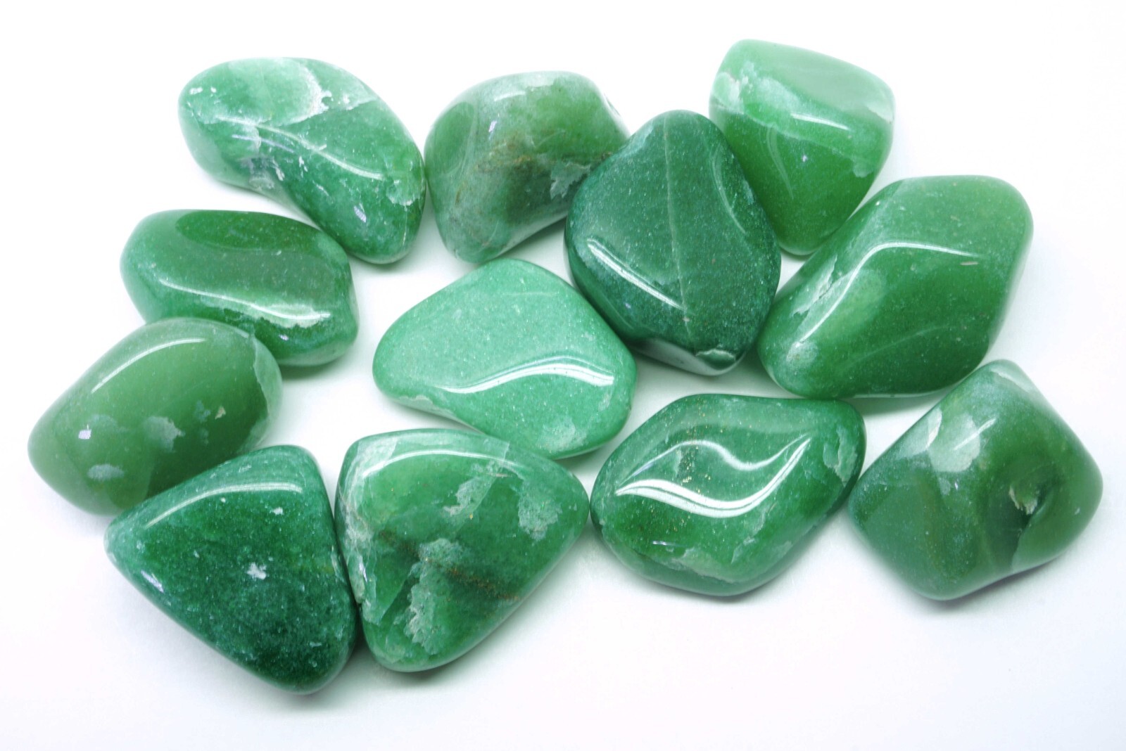 Bulk Tumbled Green Aventurine Crystals 1/2 Lb Natural Healing Stones