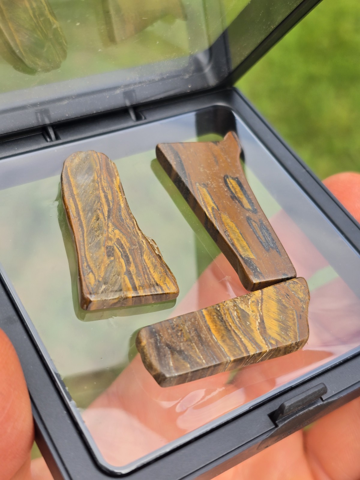 Natural Tiger’s Eye 3-Pc Set – Polished Irregular Shapes B2