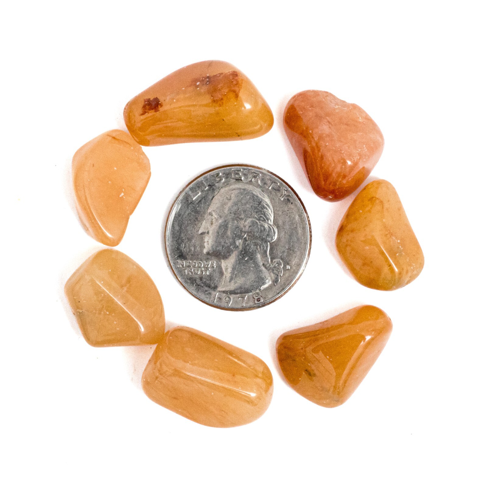 1/2 lb Small Tumbled Peach Quartz Gemstones Crystals for Jewelry Metaphysical