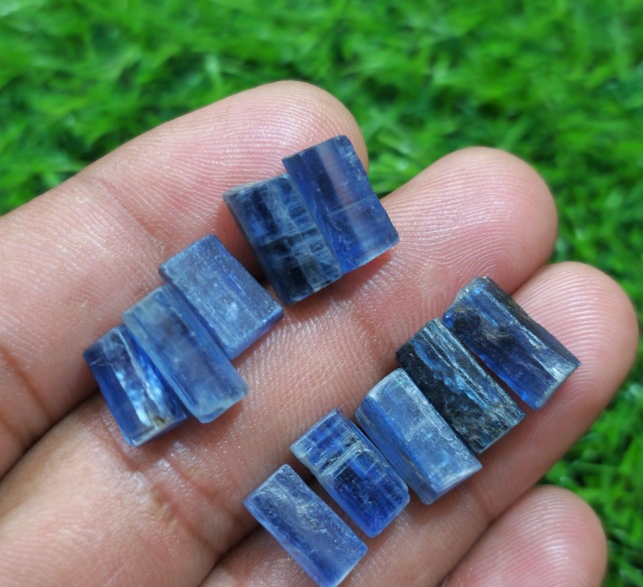 10 Pcs Lot Size 10-13 mm Fabulous A+ Blue Kyanite Raw Loose Gemstone For Jewelry