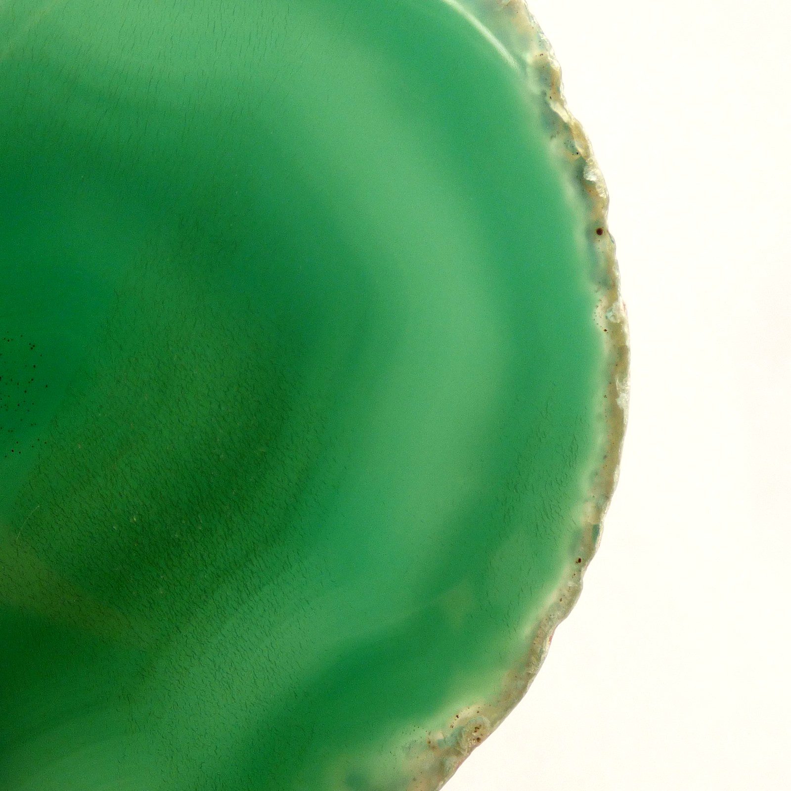 Banded Green Agate Geode Slice 7cm x 6.5cm Polished Brazil